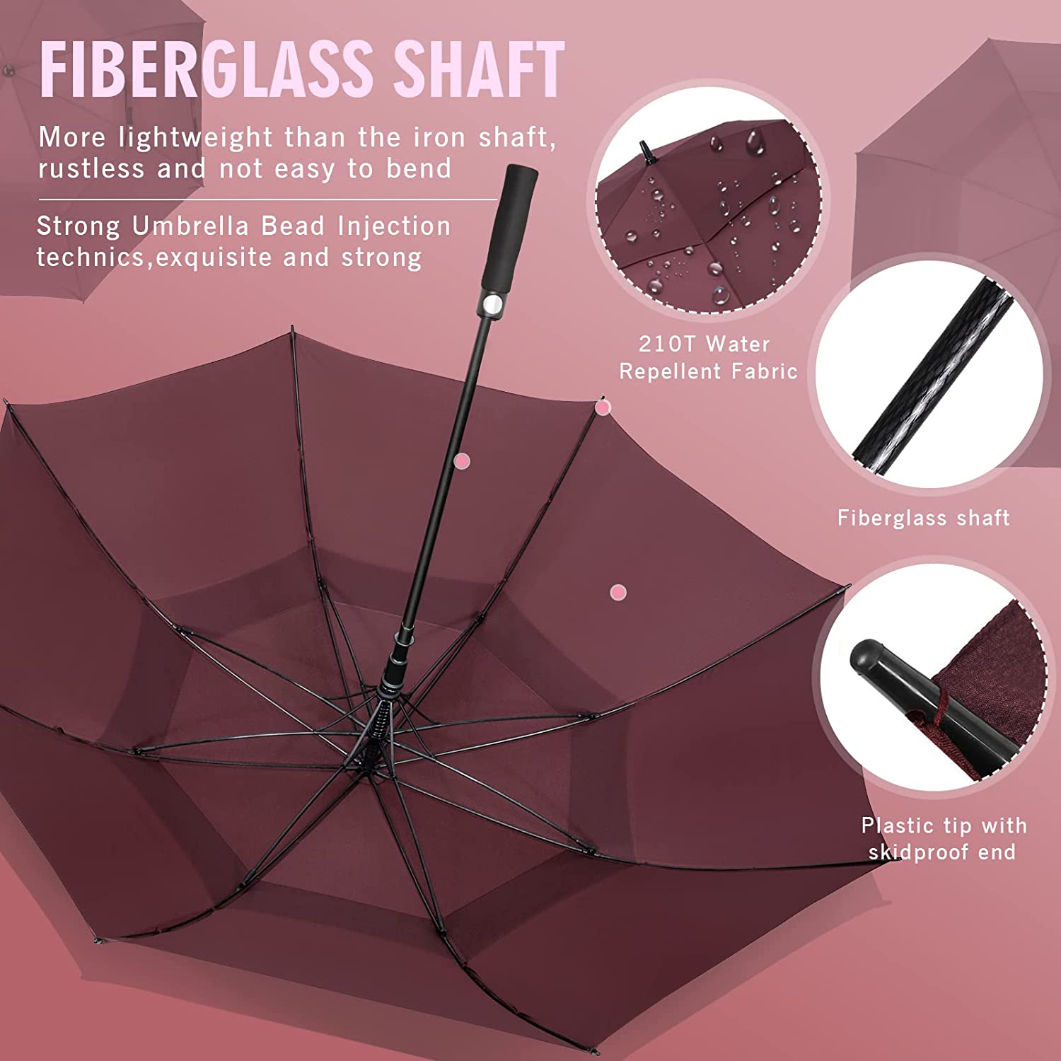 Logo parasol Umbrellas With Your Brand Golf Umbrella 54/62/68 Inch Large Windproof Umbrellas Automatic Open Oversize Ra - Image 6