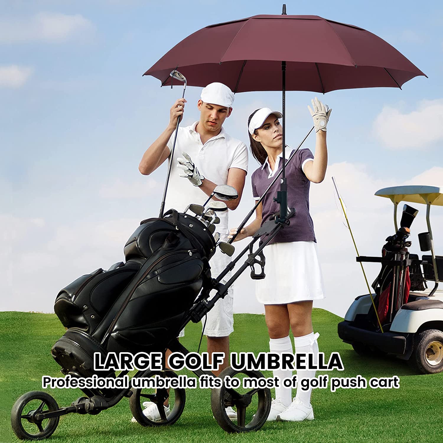 Logo parasol Umbrellas With Your Brand Golf Umbrella 54/62/68 Inch Large Windproof Umbrellas Automatic Open Oversize Ra - Image 7