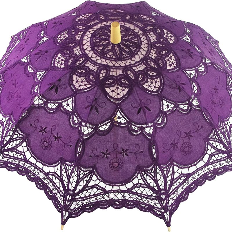 Custom Wedding Umbrellas Lace Parasol Umbrella Wedding Cotton Fashion Wooden Han