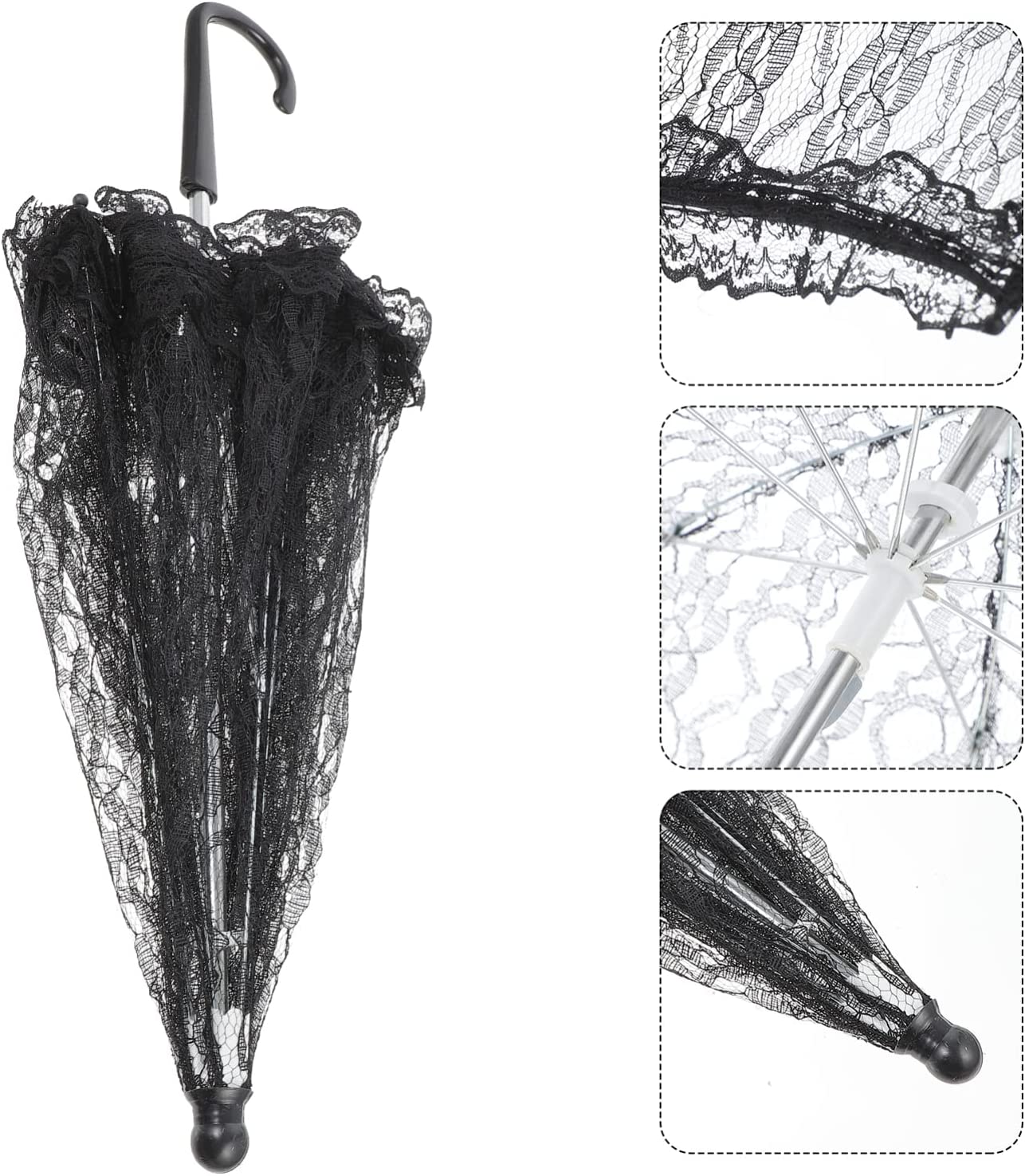 Custom Wedding Umbrellas White Umbrella Umbrella Parasol Vintage Wedding Bridal - Image 8