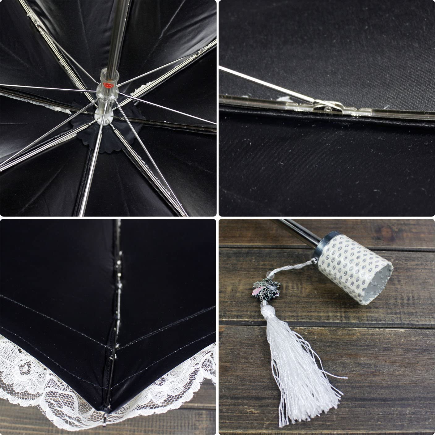 Custom Wedding Umbrellas Vintage Sun Umbrella 2 Folding Bridal Wedding Lace Para - Image 6