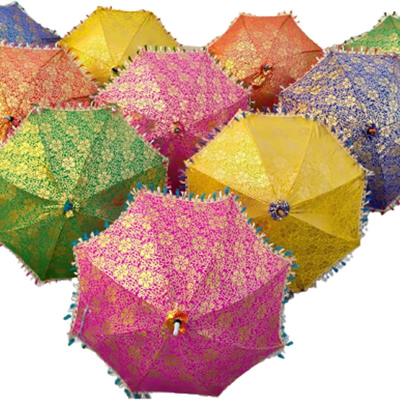 Custom Wedding Umbrellas LOT Of 5 PC Indian Wedding Decorative Umbrella Lot Flow