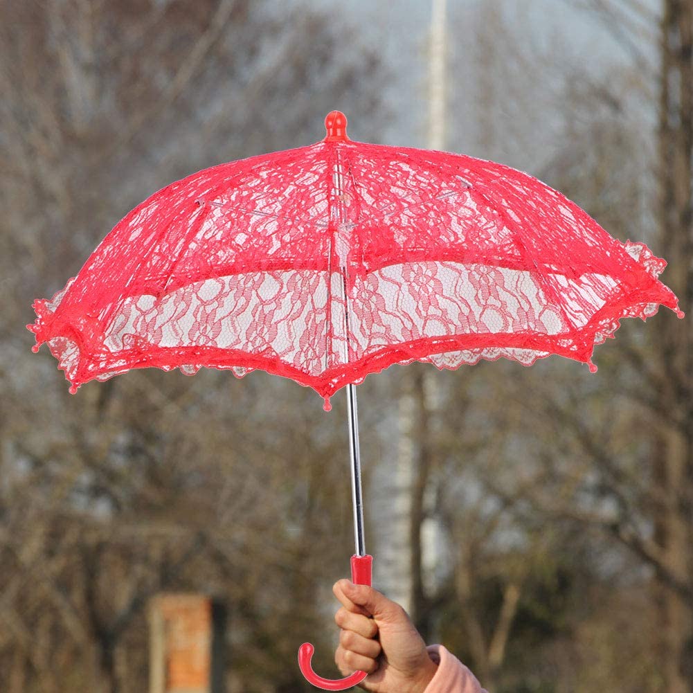 Custom Wedding Umbrellas Wedding Lace Parasol Umbrella Vintage Crafted Flowers E - Image 3