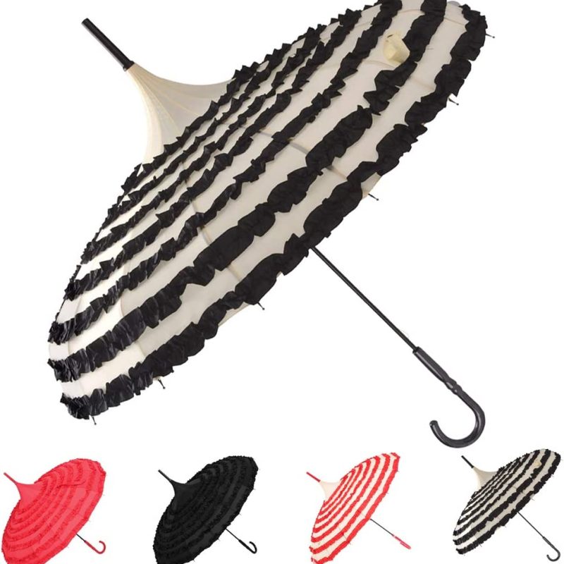 Custom Wedding Umbrellas Ladies Sunproof Umbrella Parasol Lace Flowers Pagoda-Sh