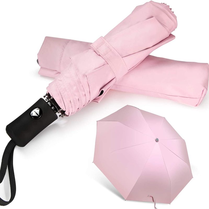 Logo parasol Umbrellas With Your Brand Travel Umbrella Compact Folding Sun Umbrellas Lighweight Auto Open Close for Wome