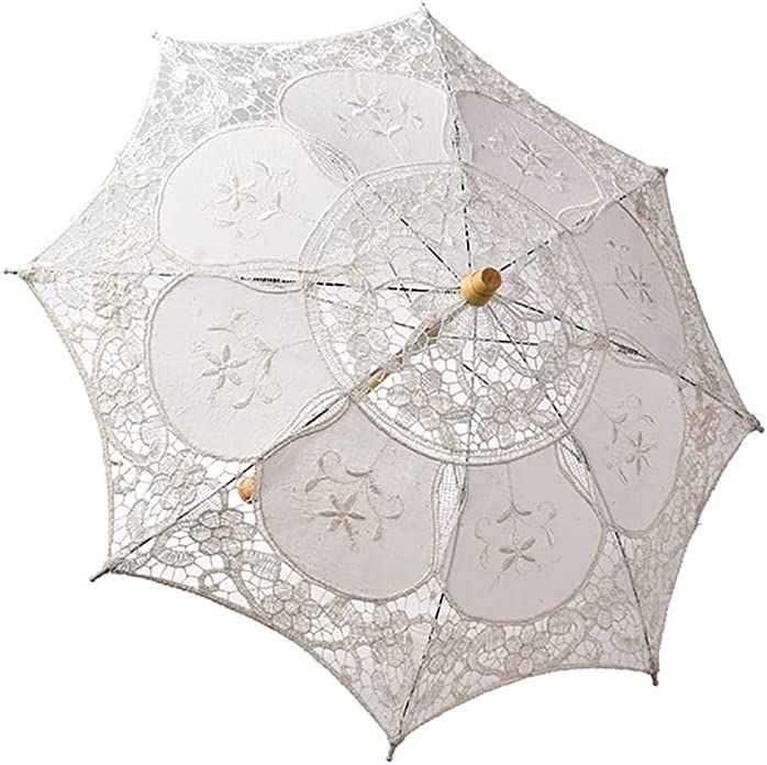 Logo parasol Umbrellas With Your Brand Vintage Lace Parasol Wedding Bridal Umbrella Photograph Parasol with Wooden Handl