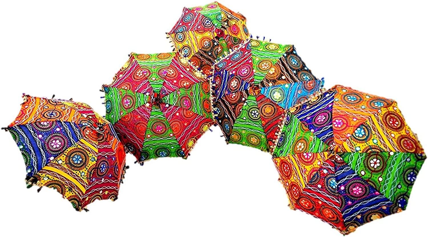 Custom Wedding Umbrellas Indian Decorative Handmade Designer Cotton Fashion Mult - Image 2