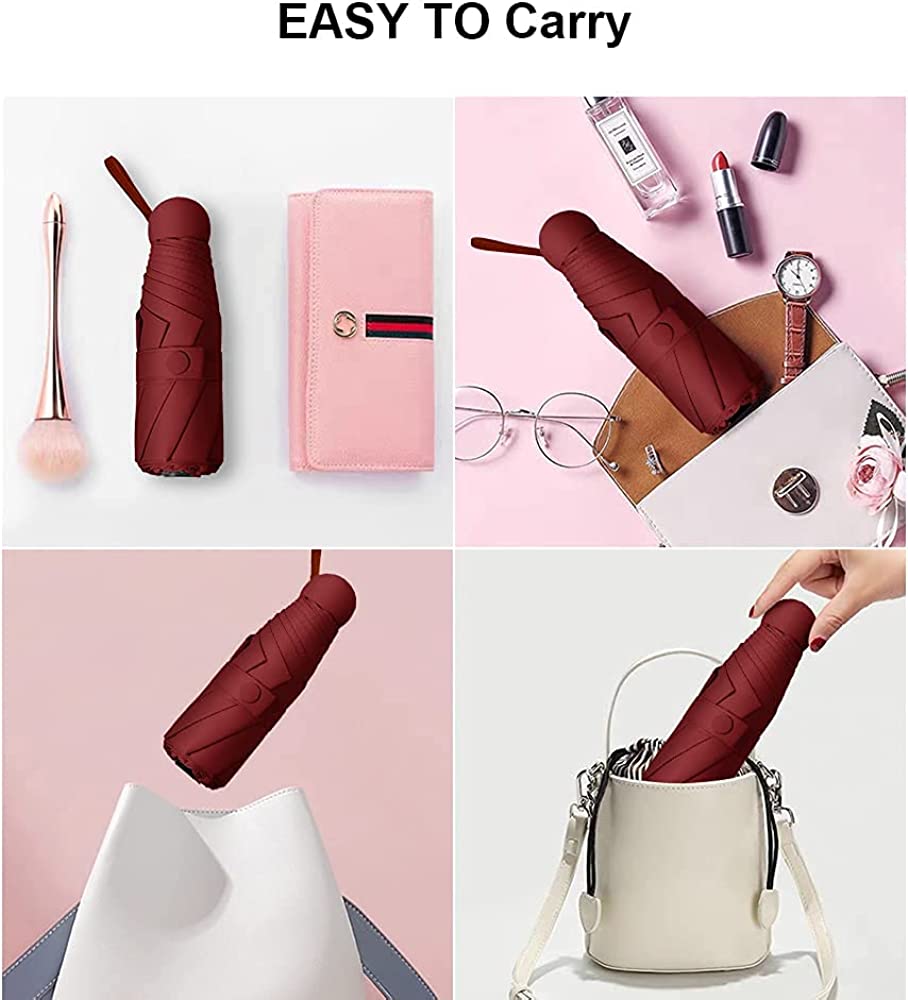 Custom Wedding Umbrellas Mini Windproof Folding Travel Umbrella Sun & Rain Umbr - Image 6