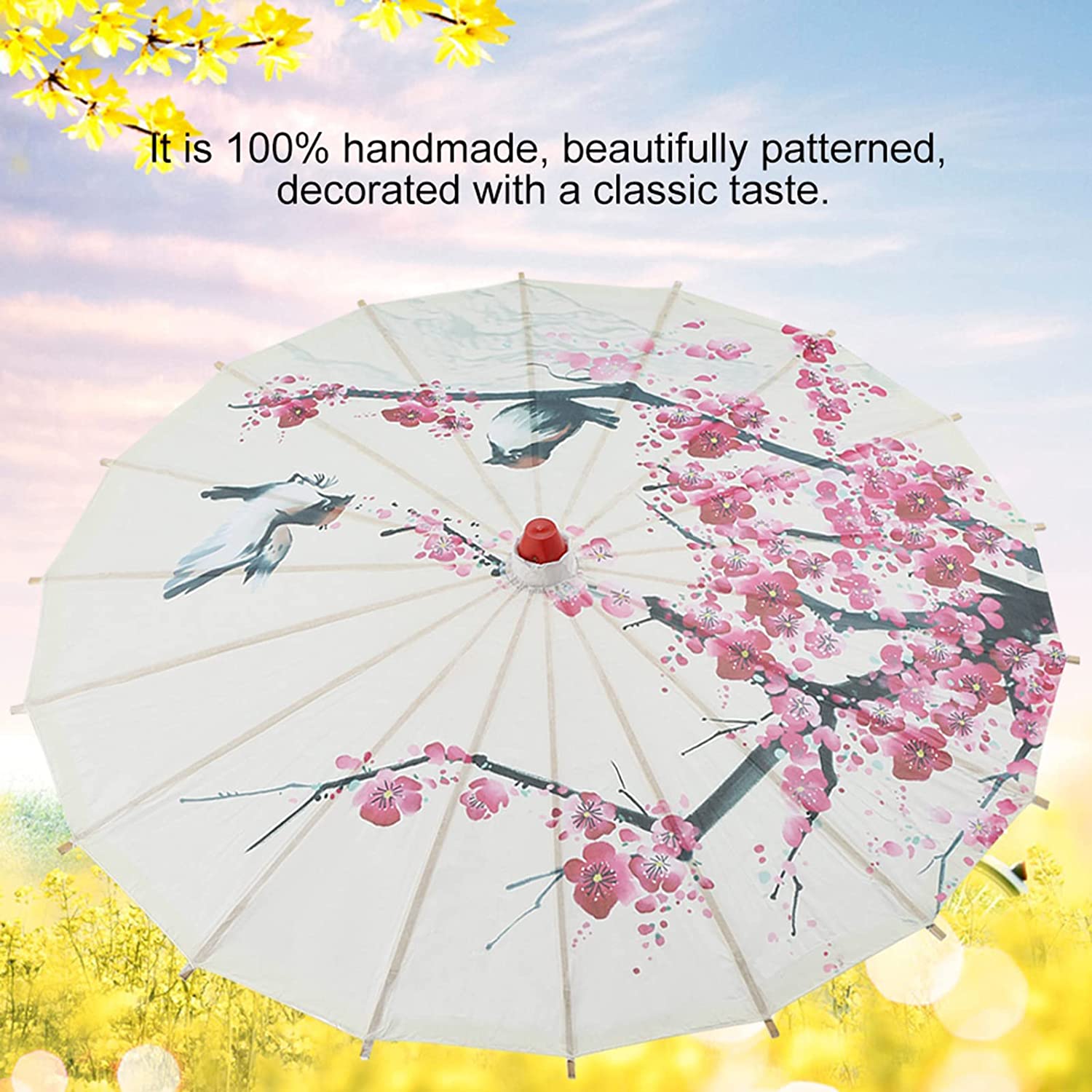 Custom Wedding Umbrellas Paper Umbrella Parasol 21.7in Chinese Paper Umbrella - Image 9