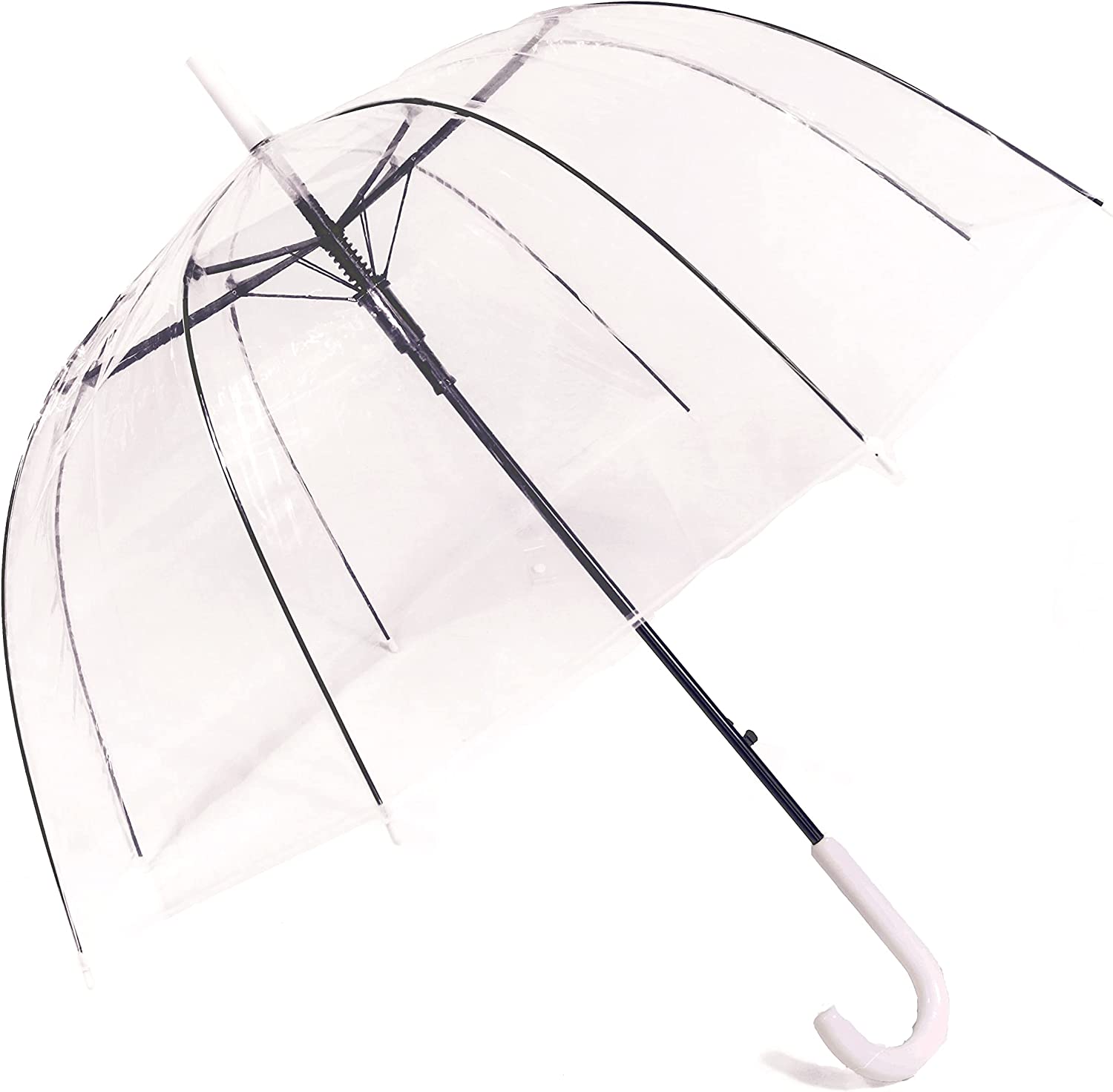 Custom Wedding Umbrellas Clear Bubble Transparent Umbrella-Auto Open Clear Dome