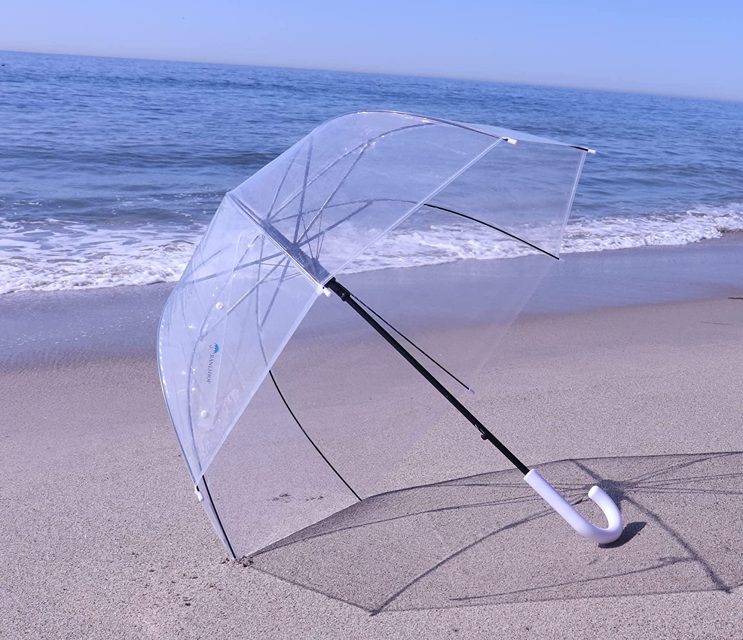 Custom Wedding Umbrellas Clear Bubble Transparent Umbrella-Auto Open Clear Dome - Image 2