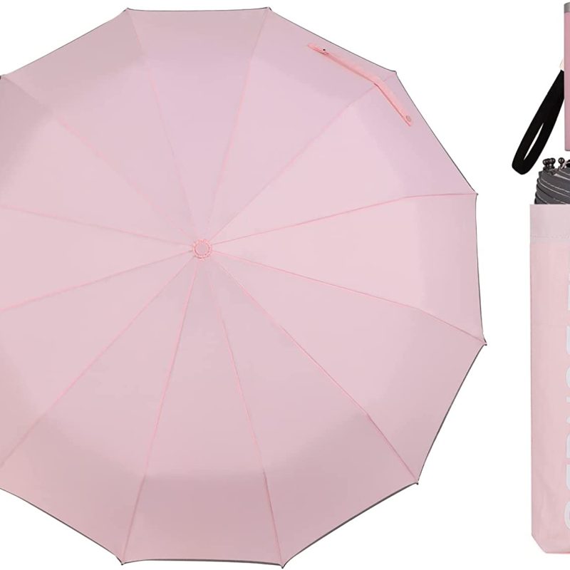 Logo parasol Umbrellas With Your Brand Travel Folding Umbrellas for Rain Windproof Portable Sturdy Large Compact Umbrell