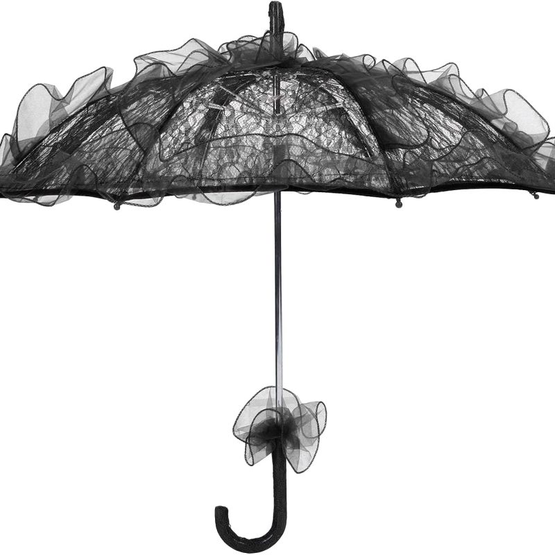 Logo parasol Umbrellas With Your Brand Parasol Umbrella  Lace Fabric Parasol  Black Parasol Wedding Umbrella Decorative