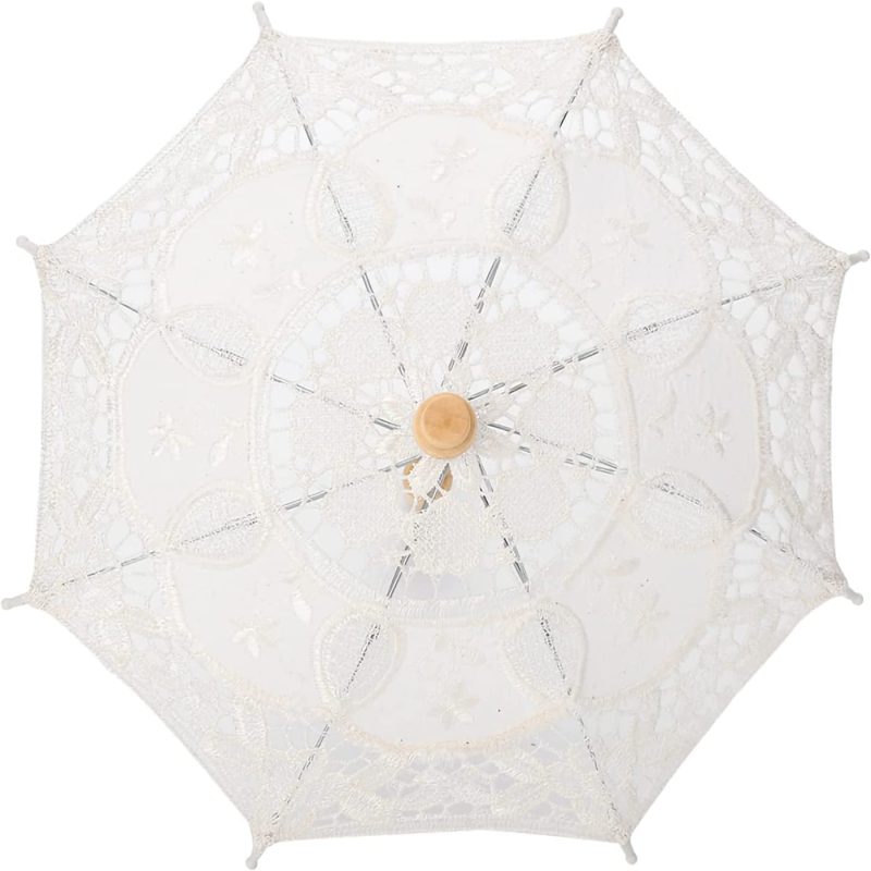 Logo parasol Umbrellas With Your Brand Parasol Umbrella  Refined Lace Umbrella for Wedding Decoration(Beige  S)