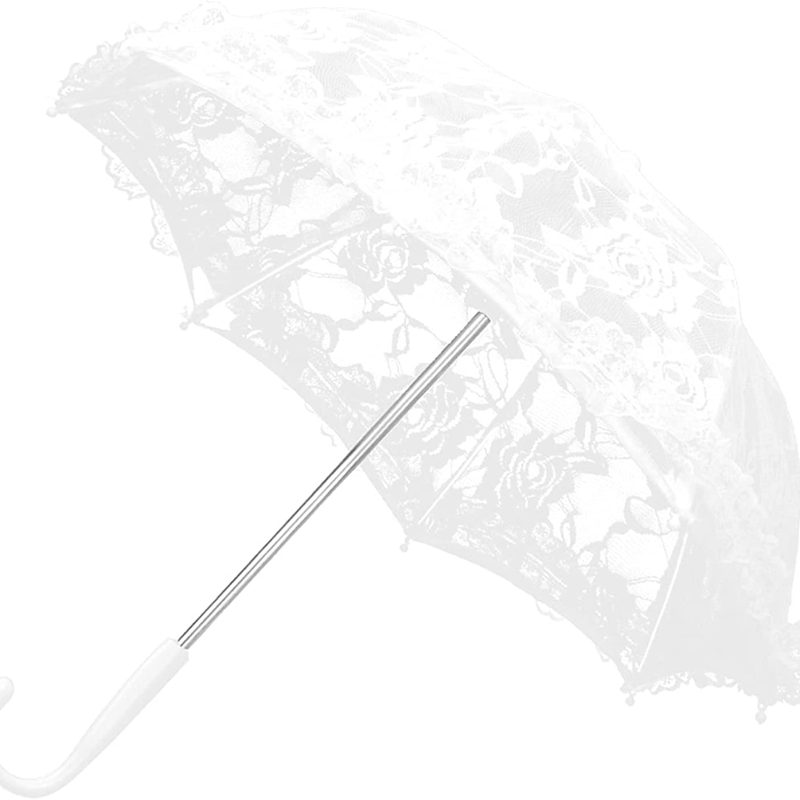 Logo parasol Umbrellas With Your Brand Lace Umbrella  Embroidery Flower Bridal Umbrella  Bleached Color Lace Parasol Umb