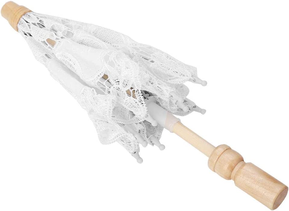 Custom Wedding Umbrellas White Lace Parasol Umbrella White Bridal Umbrella Vict - Image 2