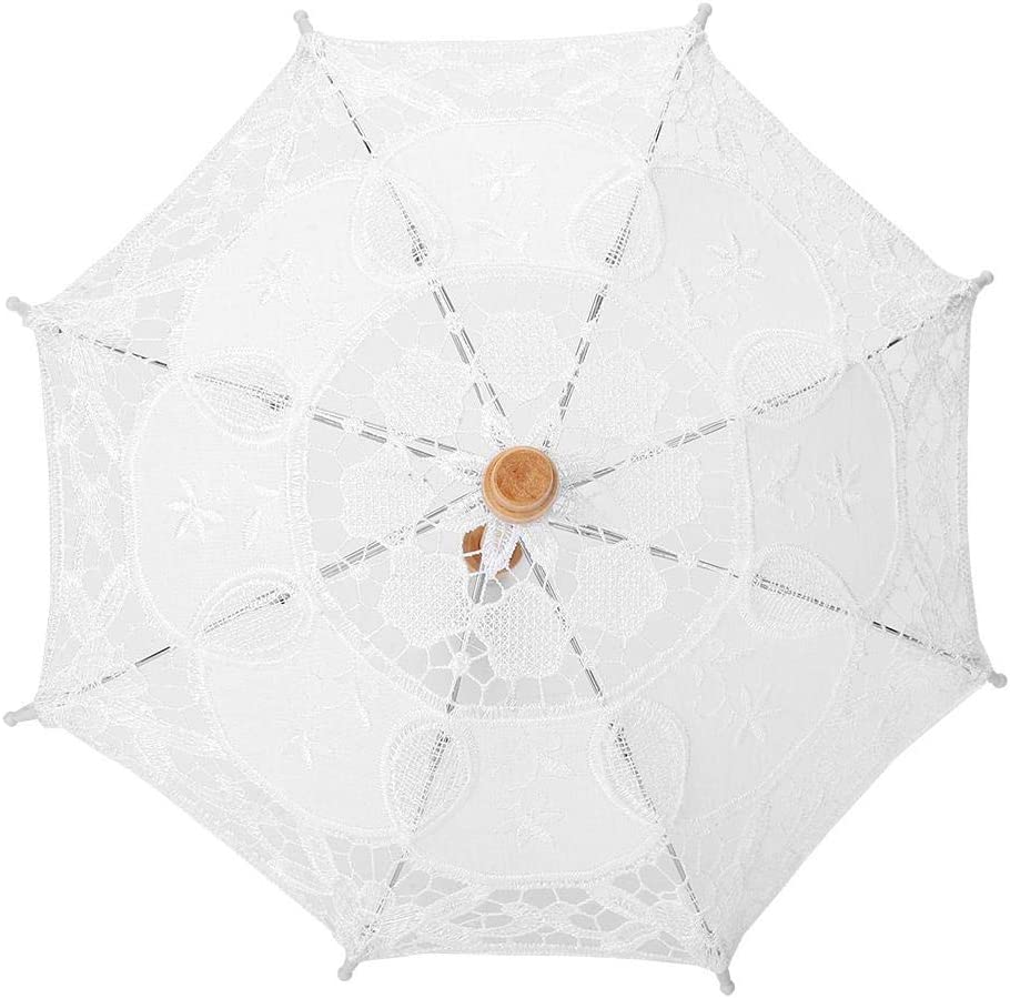 Custom Wedding Umbrellas White Lace Parasol Umbrella White Bridal Umbrella Vict - Image 3