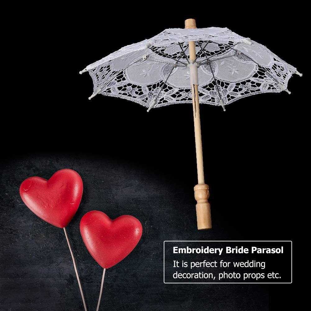 Custom Wedding Umbrellas White Lace Parasol Umbrella White Bridal Umbrella Vict - Image 8