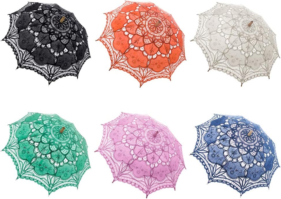 Custom Wedding Umbrellas Vintage Lace Parasol Wedding Bridal Umbrella Photogra - Image 2