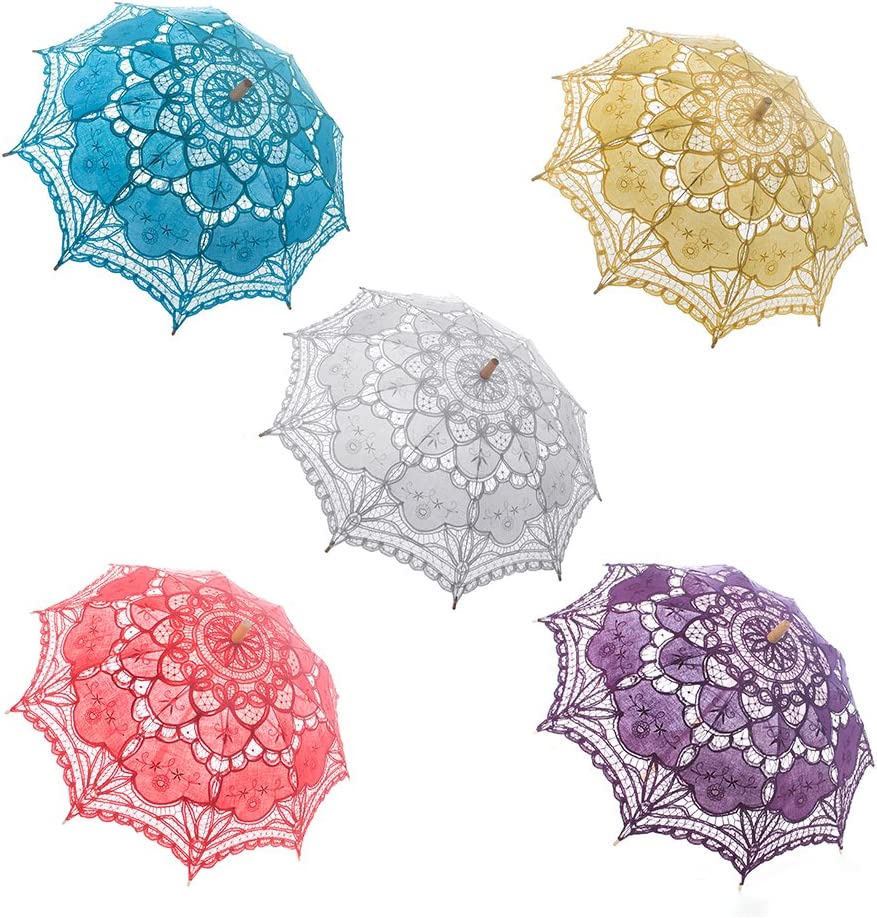 Custom Wedding Umbrellas Vintage Lace Parasol Wedding Bridal Umbrella Photogra - Image 3