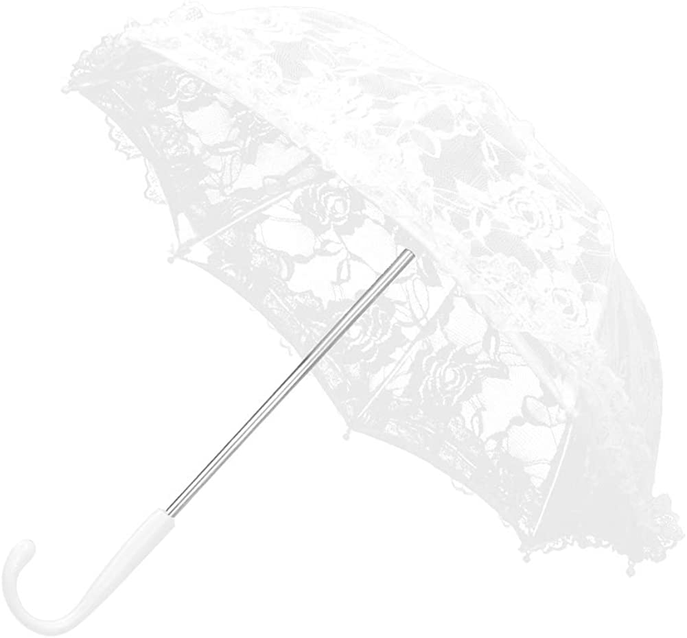 Custom Wedding Umbrellas Umbrella Props J-Handle Umbrella Lace Embroidery Stag - Image 4