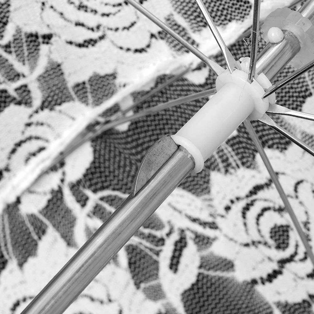 Custom Wedding Umbrellas Umbrella Props J-Handle Umbrella Lace Embroidery Stag - Image 9