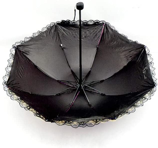 Logo parasol Umbrellas With Your Brand Shining Lace Umbrella 3 Folding Sunny and Rainy Anti-uv Party Parasol Rosy - Image 4