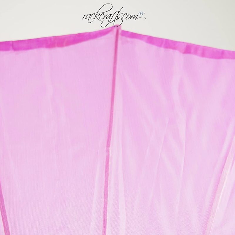 Paper Cloth Polyester Woooden Umbrella Parasols Decorative Wedding Baby Shower (Fuchsia)