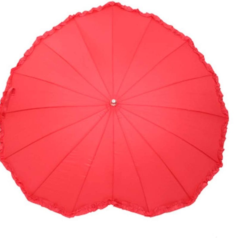 Logo parasol Umbrellas With Your Brand Forever Love Parasol Lace heart-shaped red umbrella Girls Umbrella for Valentine