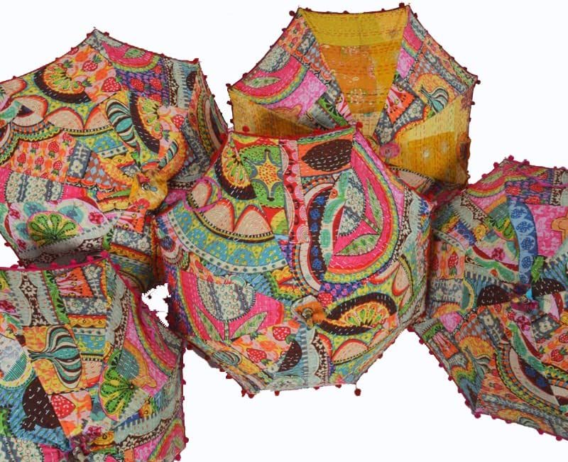 Custom Wedding Umbrellas Indian Decorative Handmade Designer Cotton Fashion Mult