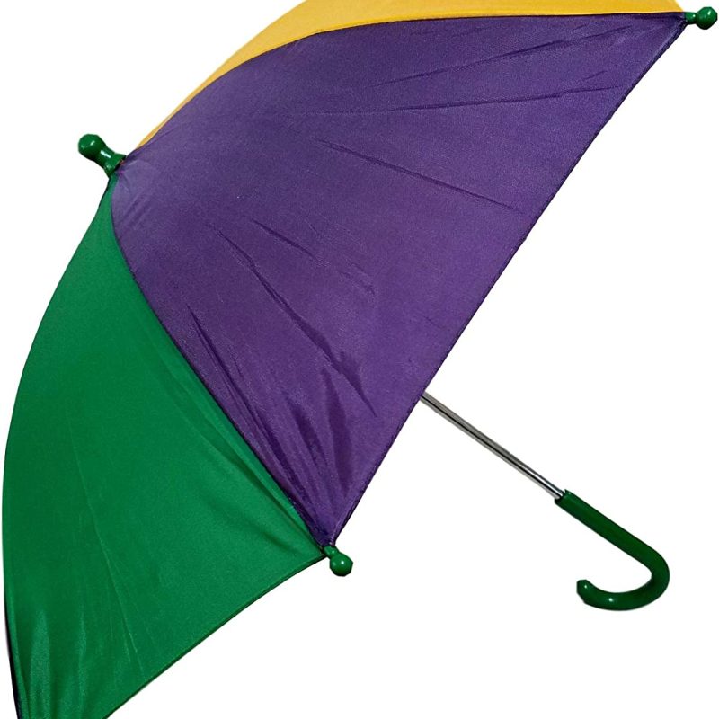 Mardi Gras Umbrella Second Line Parasol Green Purple Gold 16",B07MB4PTW9"