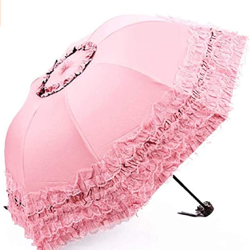 Logo parasol Umbrellas With Your Brand Travel Umbrella olding UV Resistance Princess Lace Parasol Umbrella Sun Umbrella