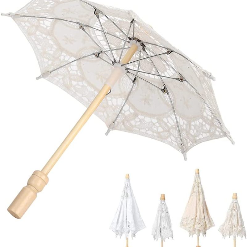 Logo parasol Umbrellas With Your Brand Lace Umbrella  Bridal Parasol Umbrella  Vintage Parasol with Wooden Handle for We