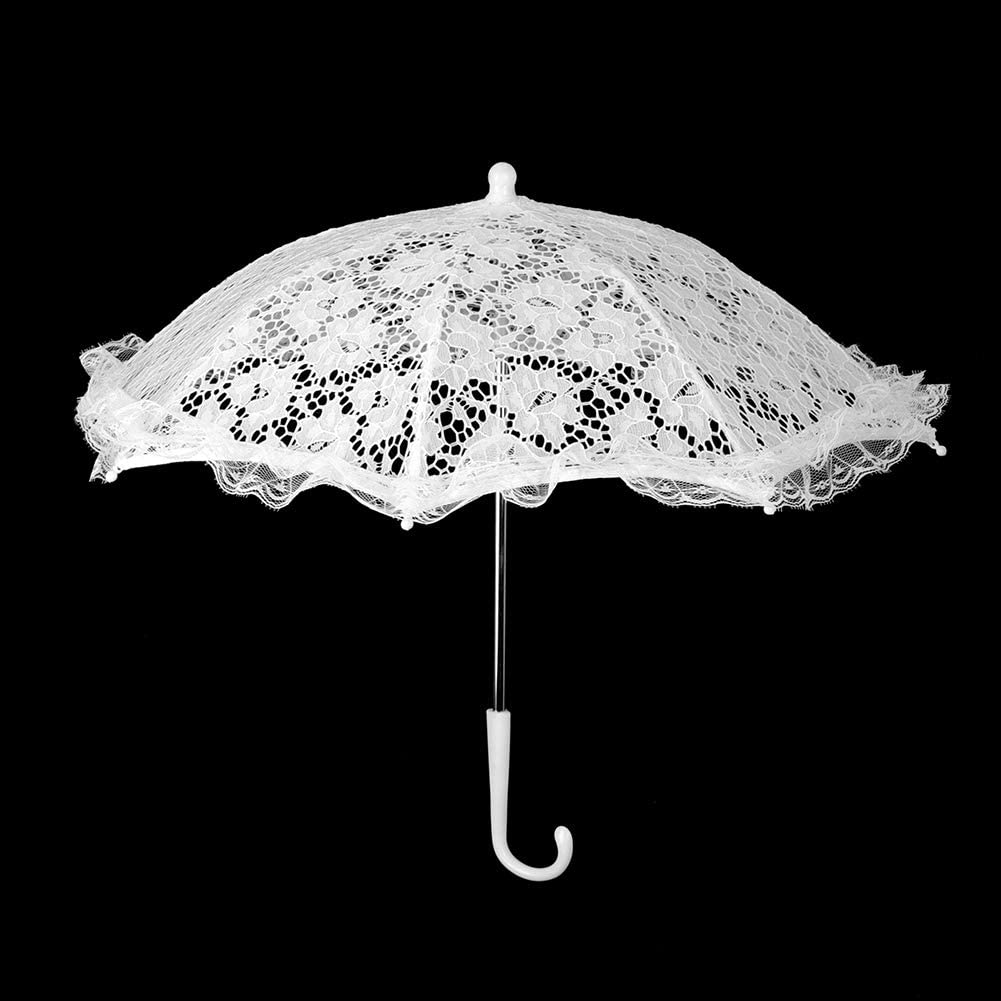 Custom Wedding Umbrellas White Wedding Lace Parasol Umbrella Vintage Crafted Flo - Image 8