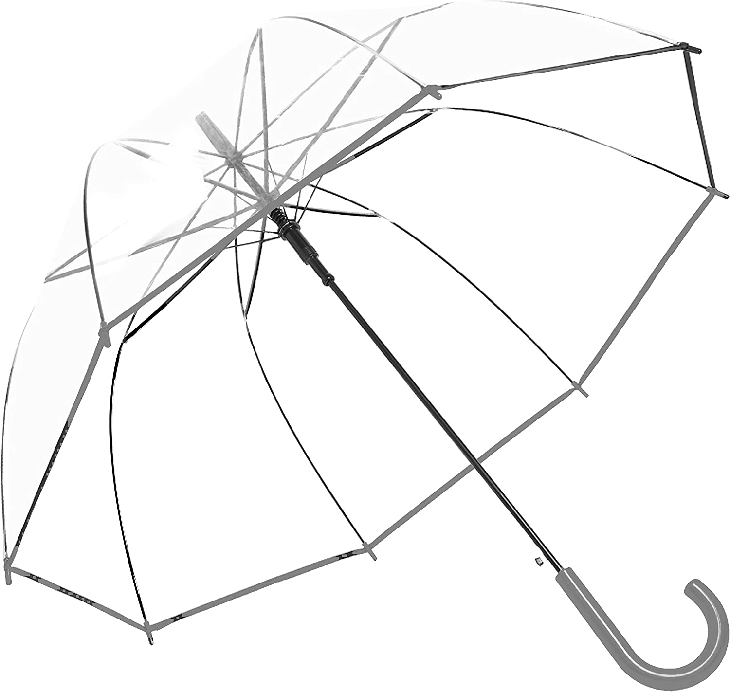 Custom Wedding Umbrellas Women’s Clear Bubble Transparent Umbrella-Auto Open Cle