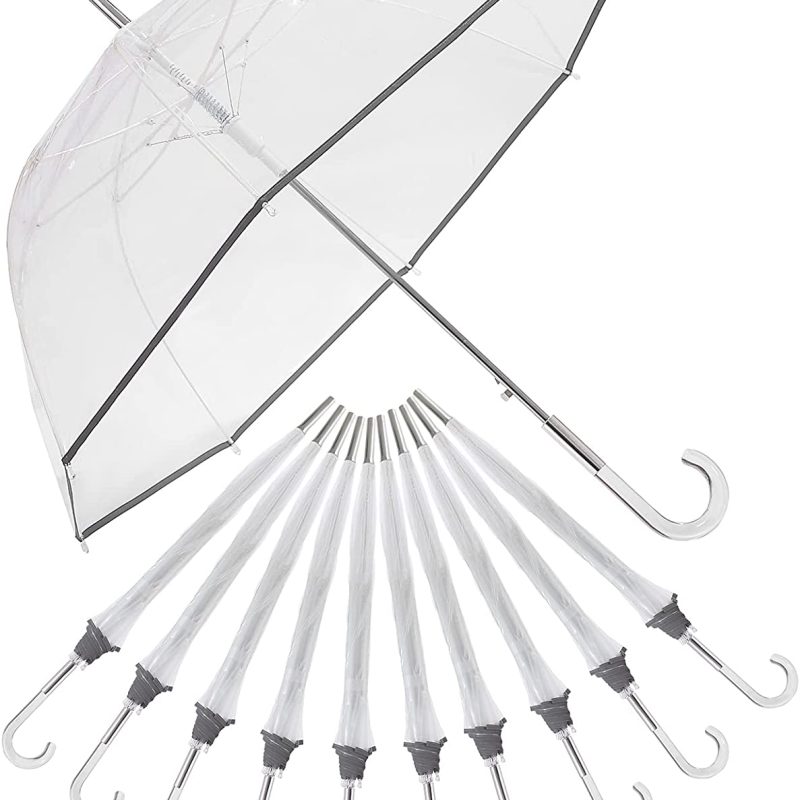 Custom Wedding Umbrellas Clear Bubble Umbrellas Large Transparent Dome Windproof