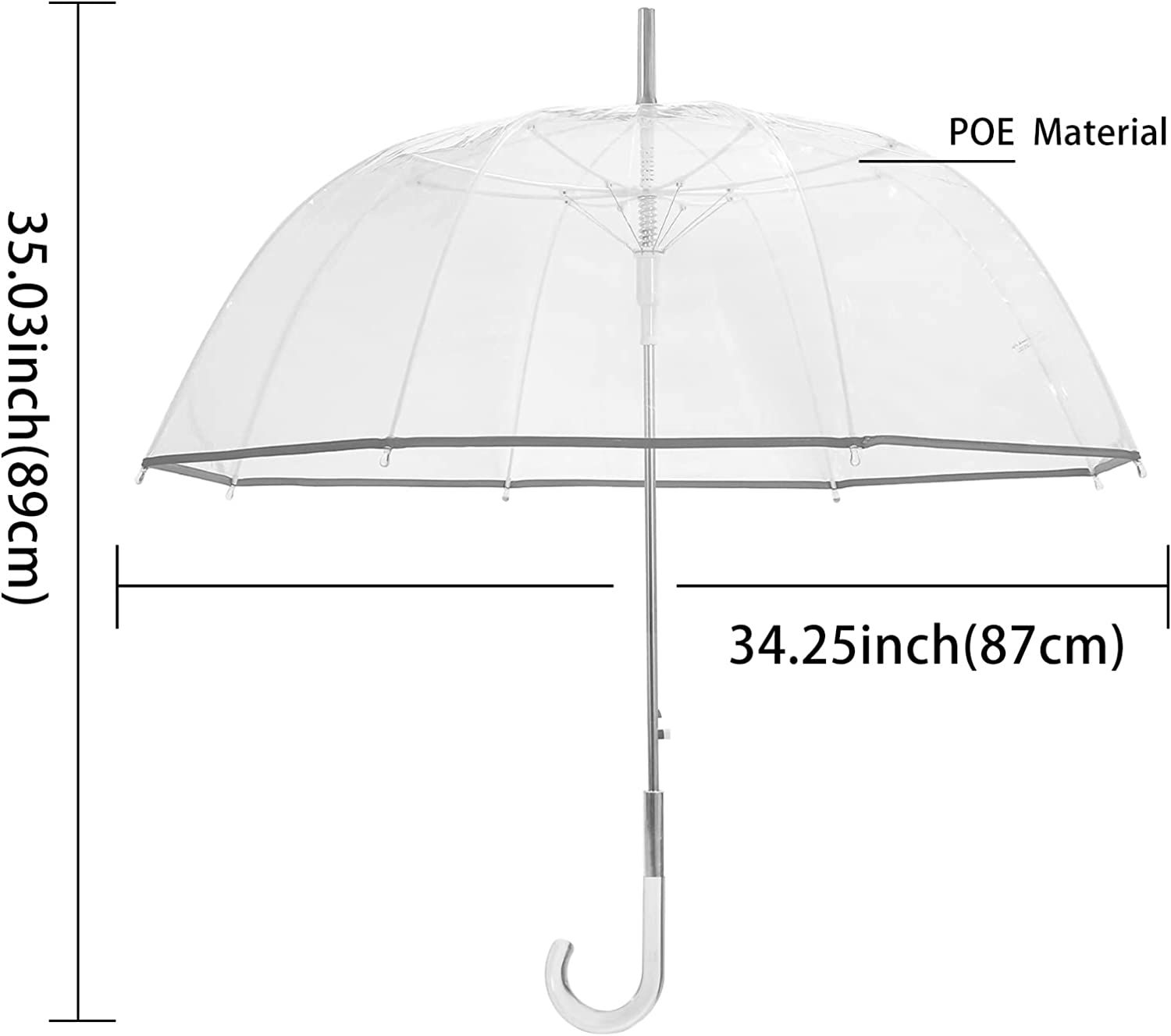 Custom Wedding Umbrellas Clear Bubble Umbrellas Large Transparent Dome Windproof - Image 2