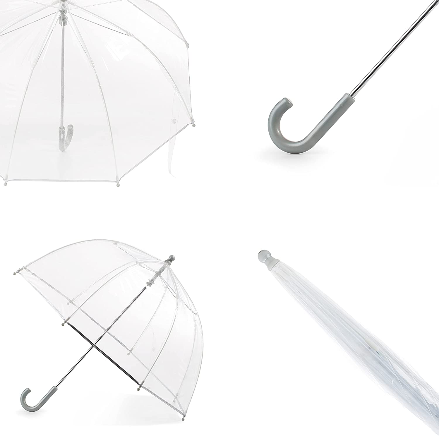 Custom Wedding Umbrellas Kid's Bubble Umbrella with Easy Grip Handle Clear - Image 3