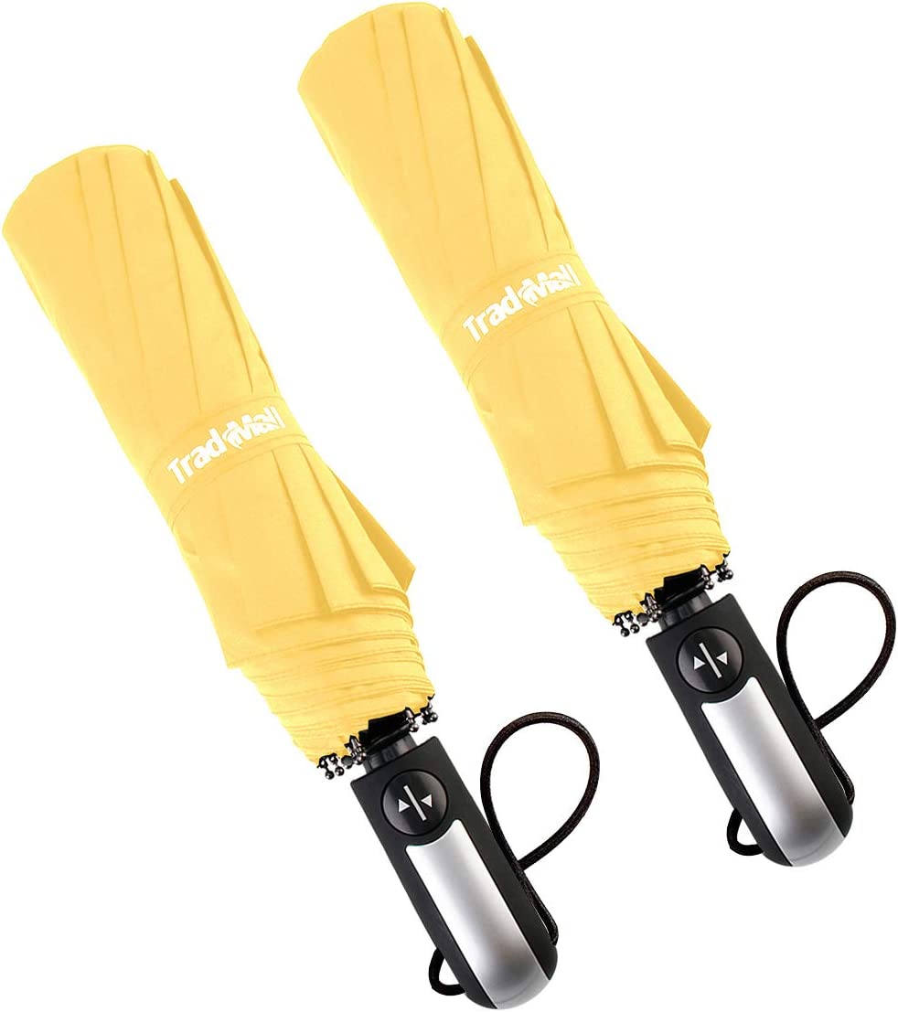 Custom umbrella 2 Pack Travel Umbrella Windproof 46/56 Inches Large Canopy