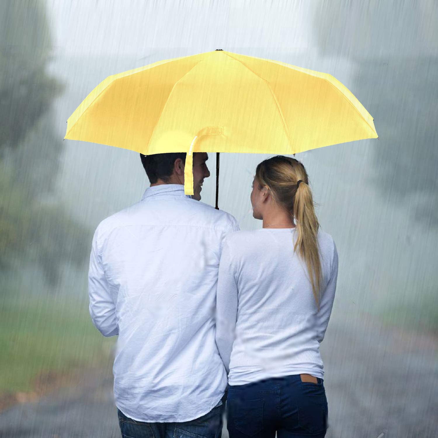 Custom umbrella 2 Pack Travel Umbrella Windproof 46/56 Inches Large Canopy - Image 7