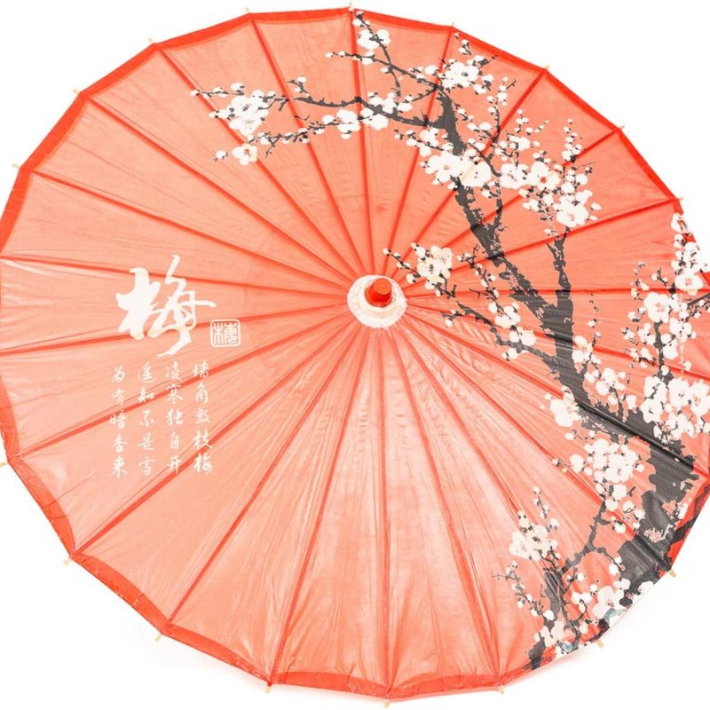 Logo parasol Umbrellas With Your Brand Rainproof Handmade Chinese Oiled Paper Umbrella Parasol 33 Plum Blossom"