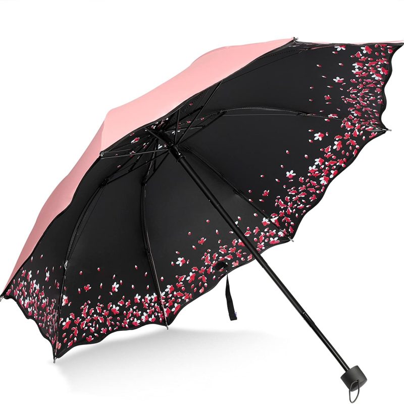 Sakura Umbrella-Windproof Anti Rain/Sun Cherry Blossom Folding Umbrella