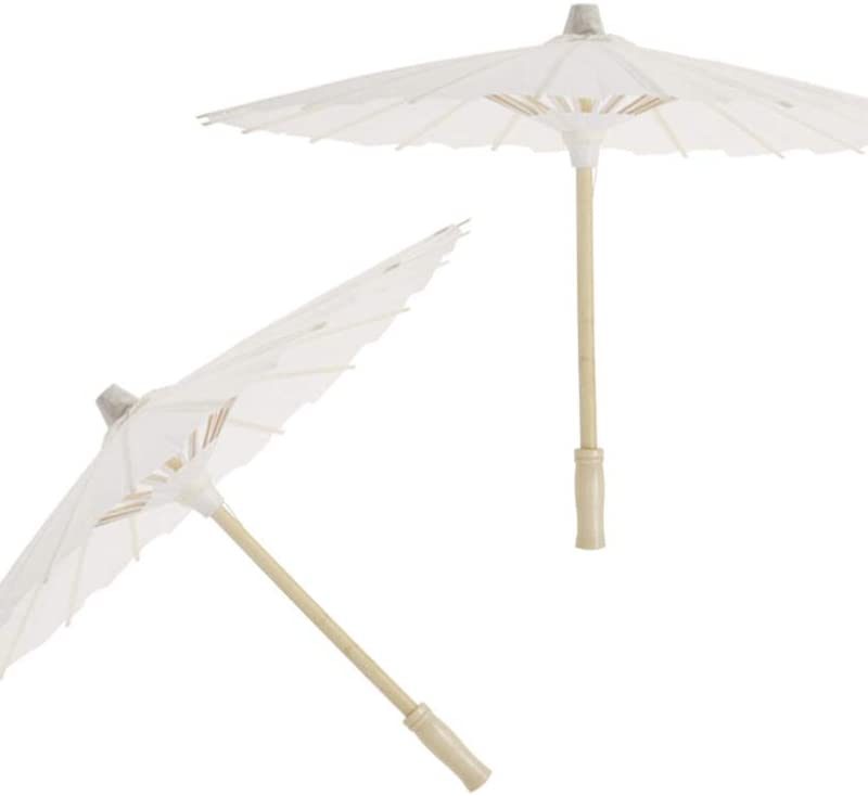 Logo parasol Umbrellas With Your Brand 2 Pcs White Parasol Umbrella Chinese/Japanese Decorative Umbrella DIY White Paper
