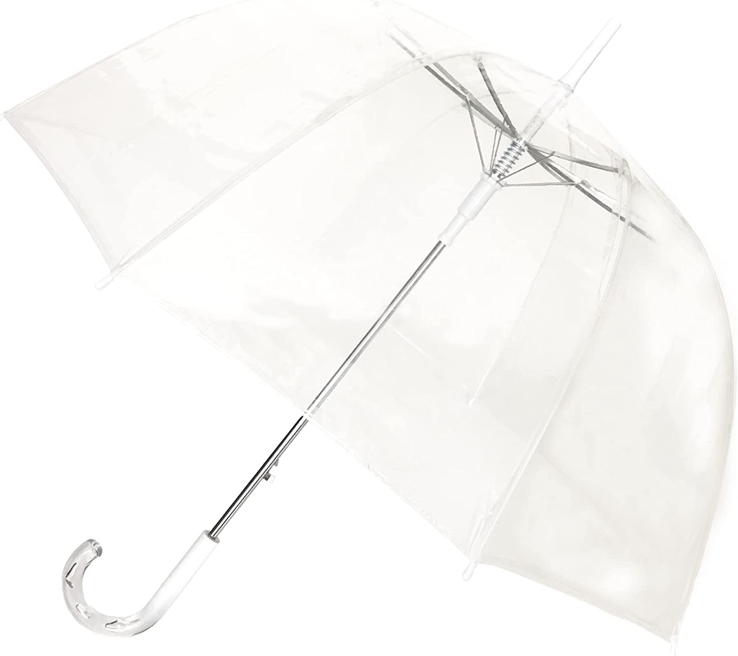 Custom Wedding Umbrellas Stick Umbrella - Clear- Dome Shape - Automatic Open - 8