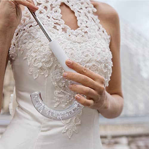 Custom Wedding Umbrellas Stick Umbrella - Clear- Dome Shape - Automatic Open - 8 - Image 5