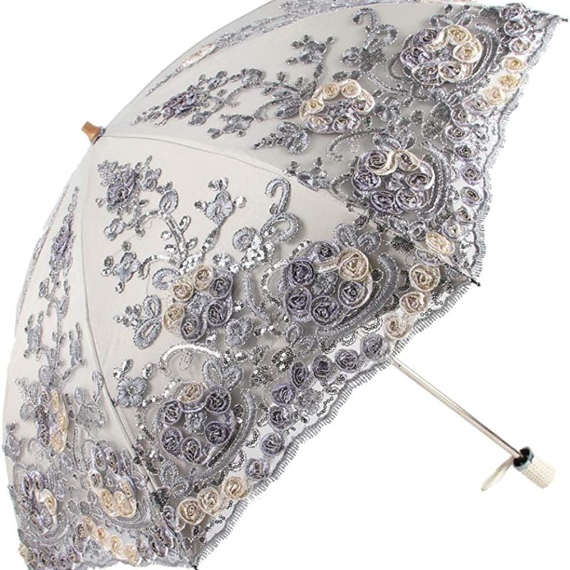 Custom Wedding Umbrellas Flower Lace Parasols for Wedding Party Lace Bridal Umbr