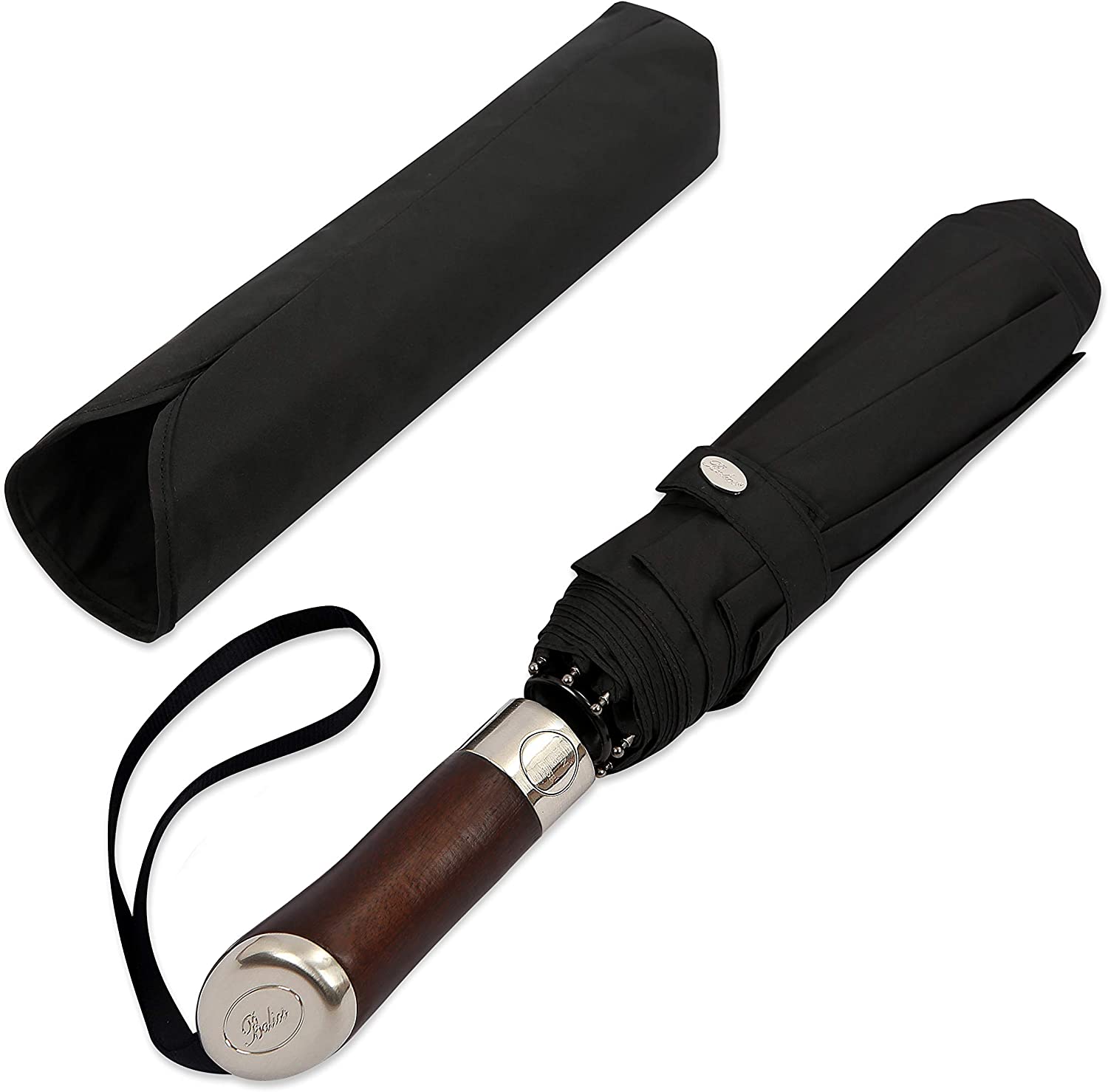 (Designed in UK) Custom Wedding Umbrellas Travel Umbrella Luxurious Golden Rosew