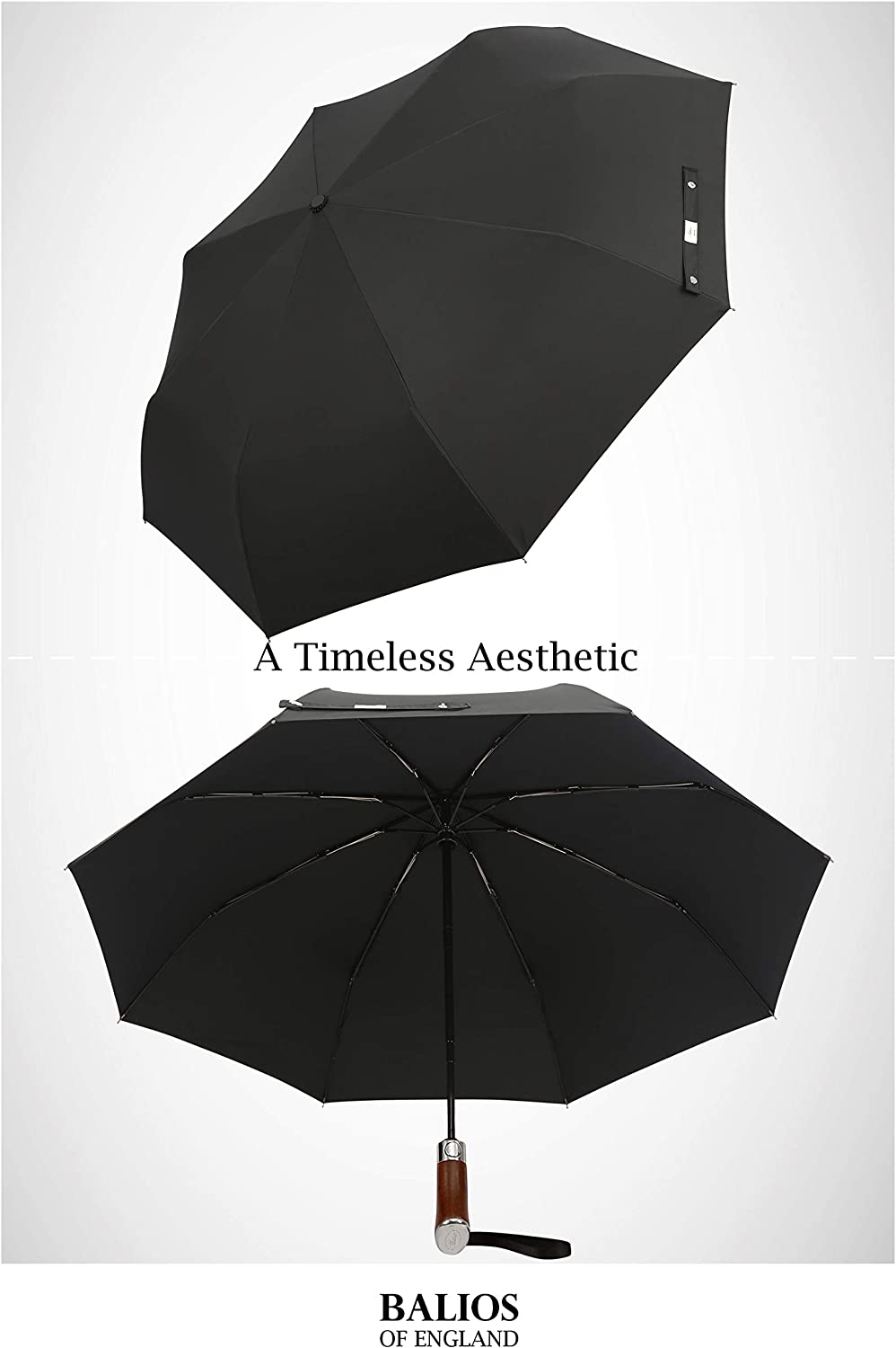 (Designed in UK) Custom Wedding Umbrellas Travel Umbrella Luxurious Golden Rosew - Image 3