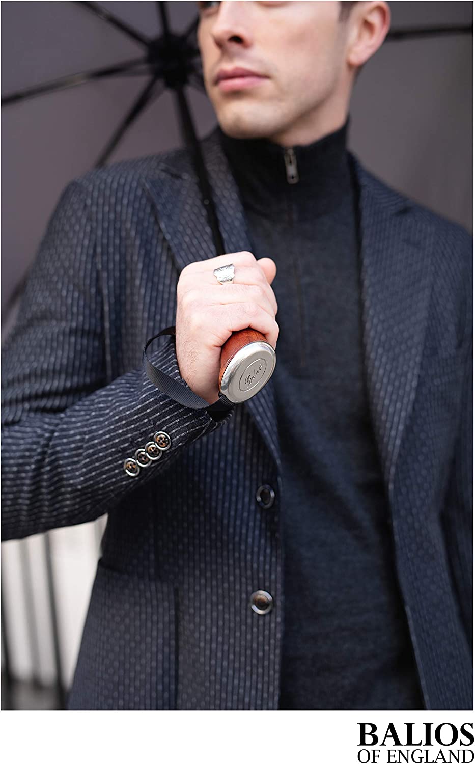 (Designed in UK) Custom Wedding Umbrellas Travel Umbrella Luxurious Golden Rosew - Image 9