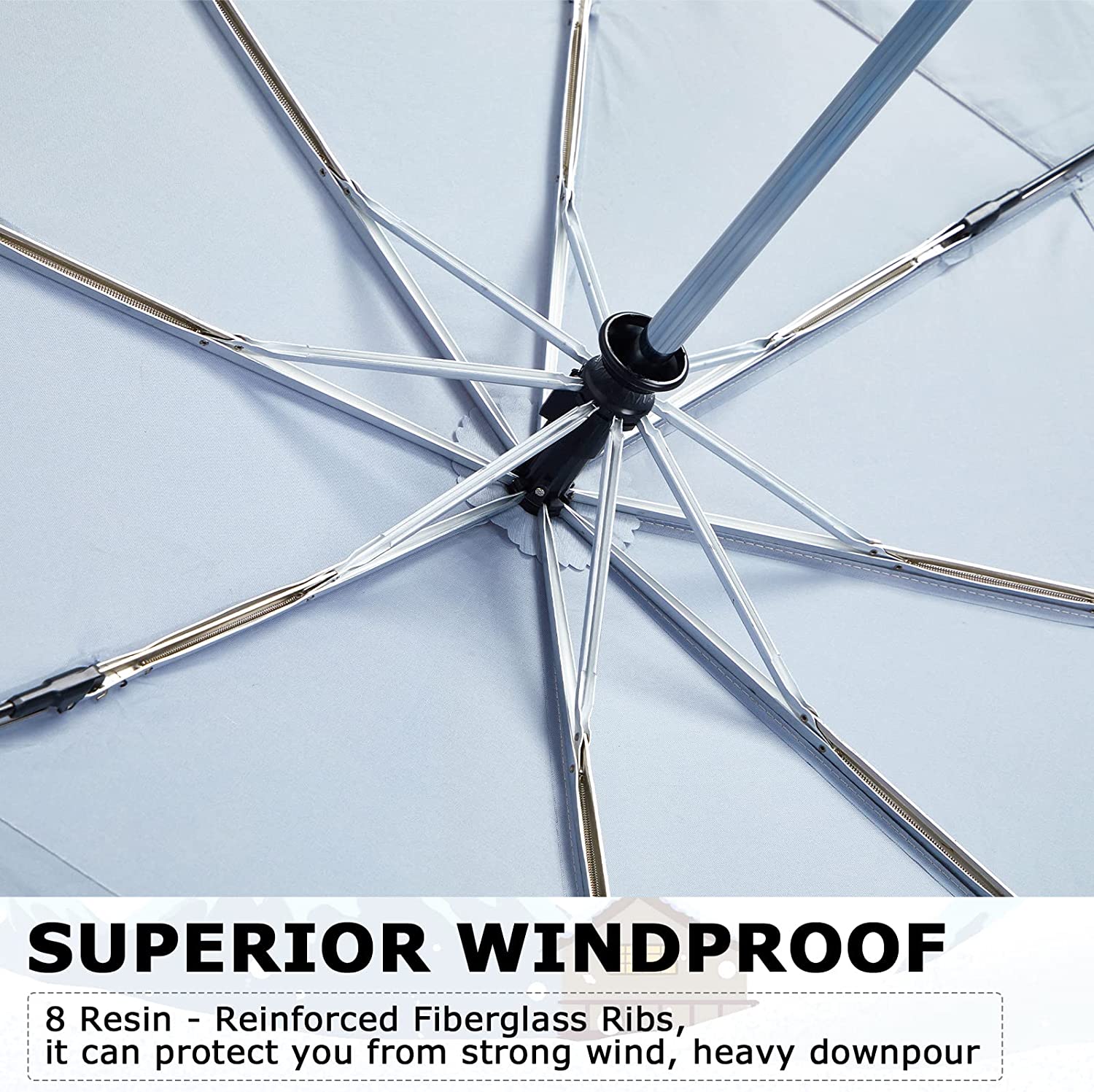 Custom umbrella 3 Pcs Automatic Open Close Golf Umbrella Folding Windproof - Image 4